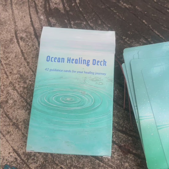 video preview and card drawing from Ocean Healing Oracle Deck designed and published by Zenlyart